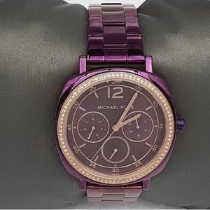 Michael Kors Womens Pave Bracelet Watch/Plum MK3965